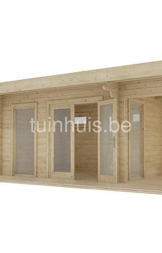Blokhut Bergen 8x4,2m 44mm — afbeelding 3