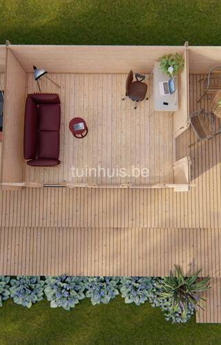 Blokhut Bergen 8x4,2m 44mm — afbeelding 5