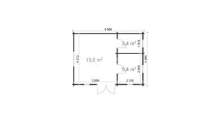 Tuinkantoor 6x4,5m | helemaal compleet | pakket korting — 3