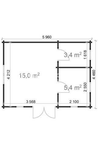 Tuinkantoor 6x4,5m | helemaal compleet | pakket korting — 3