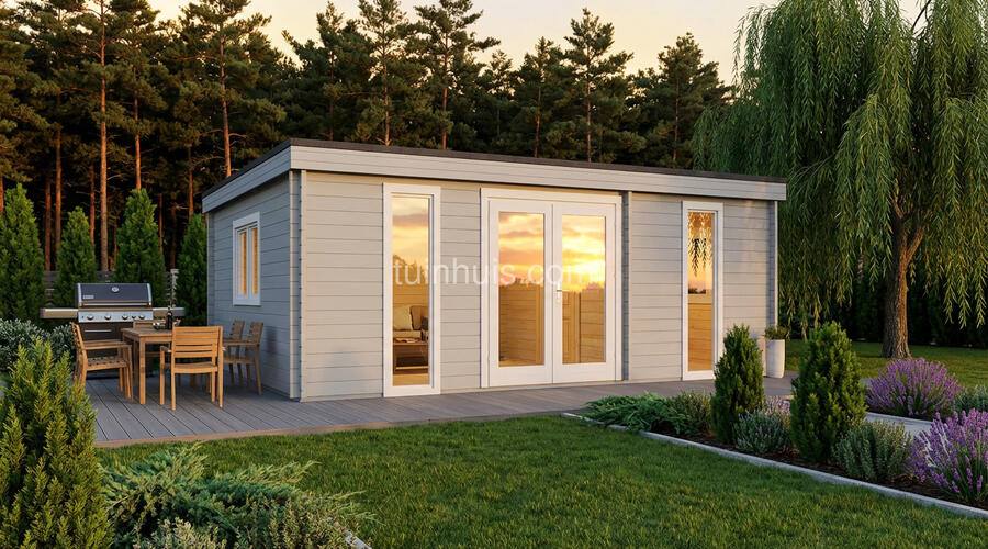 Tuinkantoor 6x4,5m | helemaal compleet | pakket korting