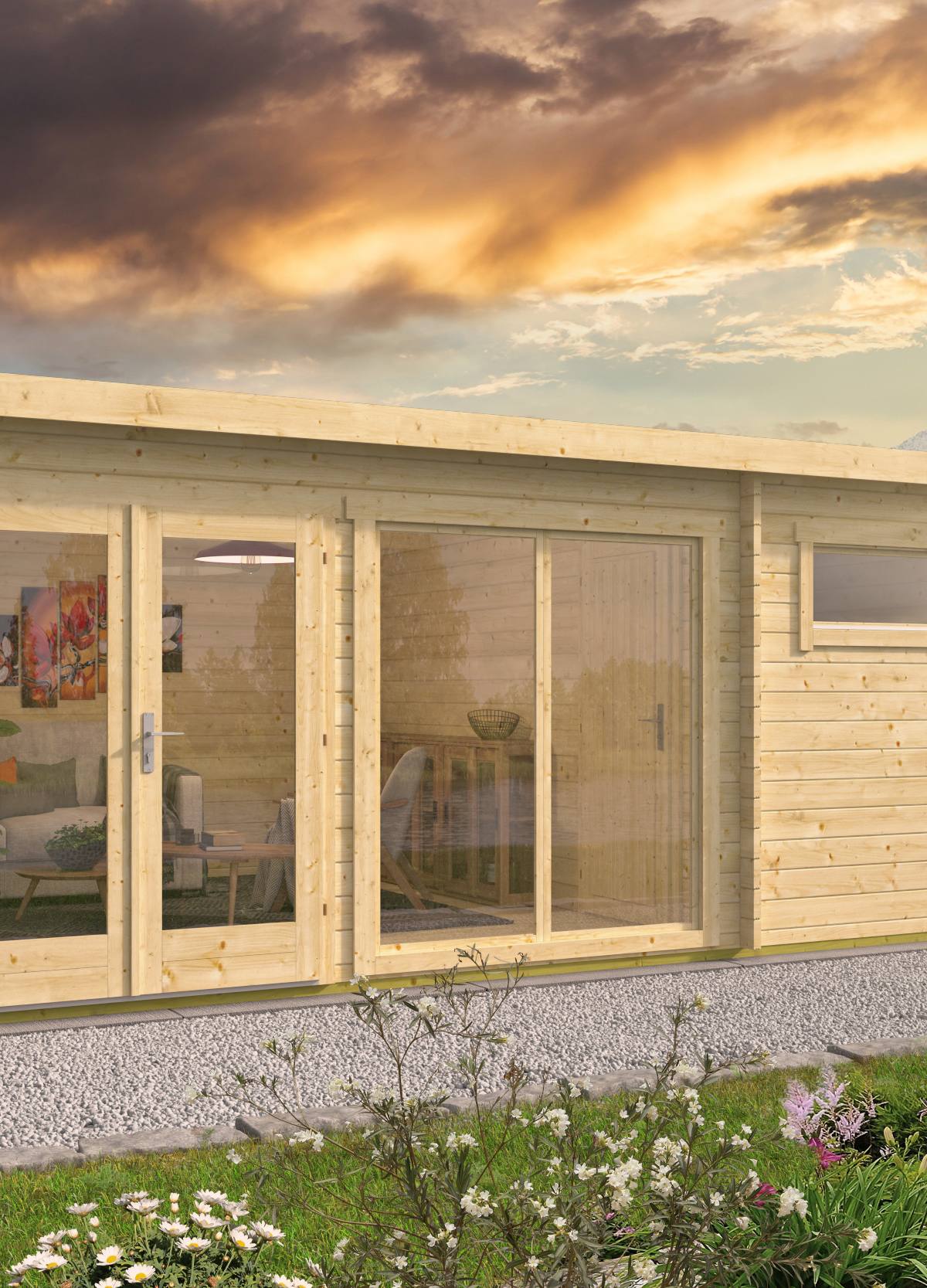 Blokhut - Tuinhuis Flow 2.0 | 40 mm | vuren onbehandeld