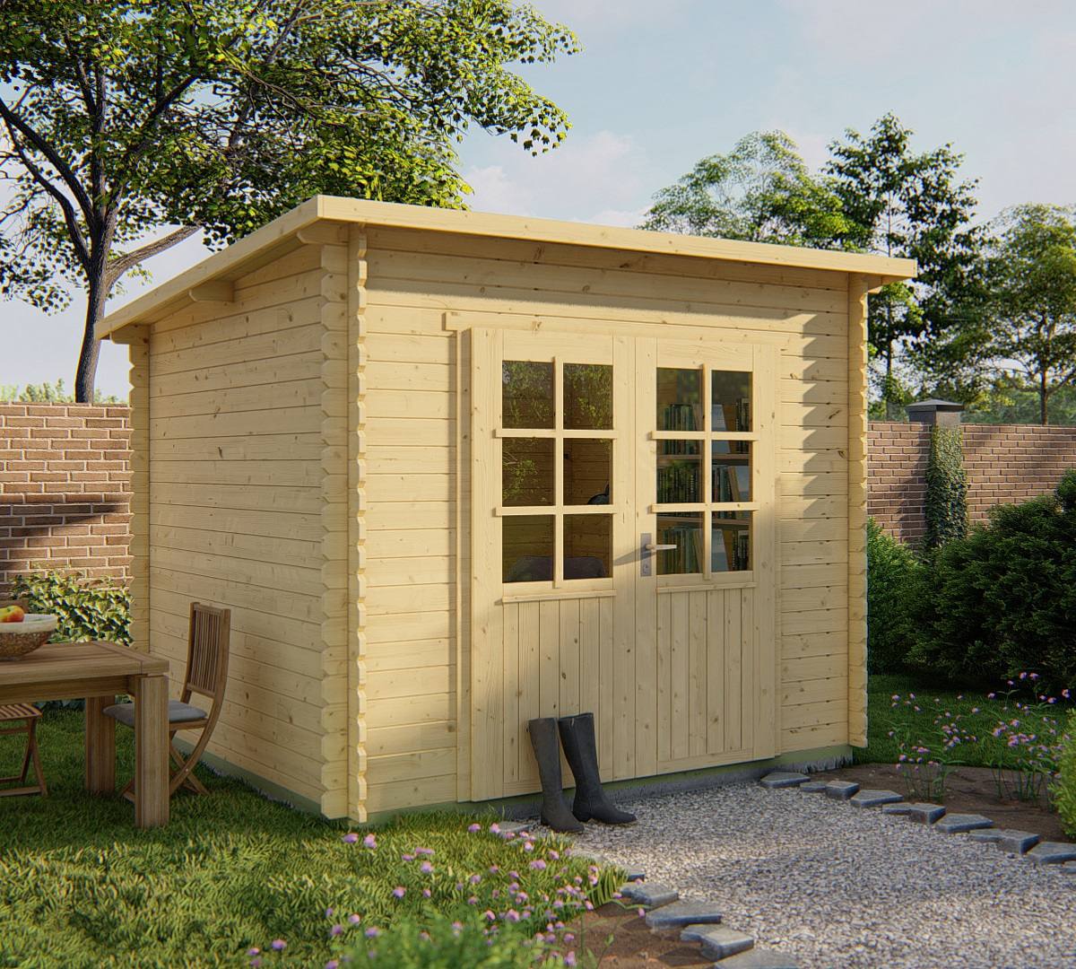 Blokhut - Tuinhuis Mila | 28 mm | vuren onbehandeld