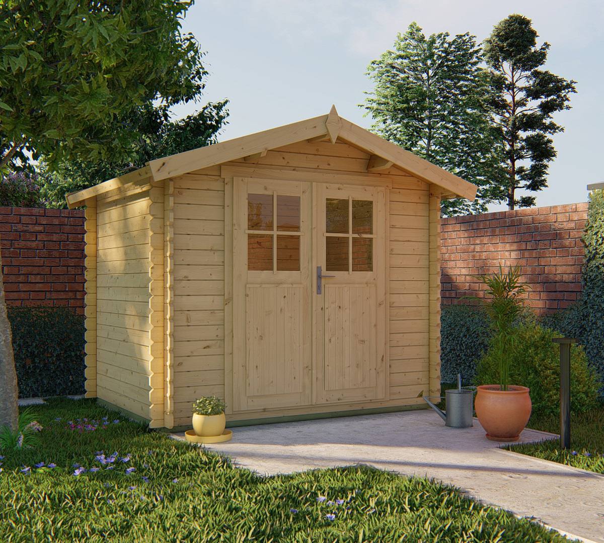 Blokhut - Tuinhuis Robert | 28 mm | vuren onbehandeld