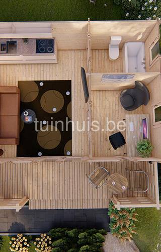 Blokhut Vinkeveen 6x4,5m 44mm — afbeelding 4