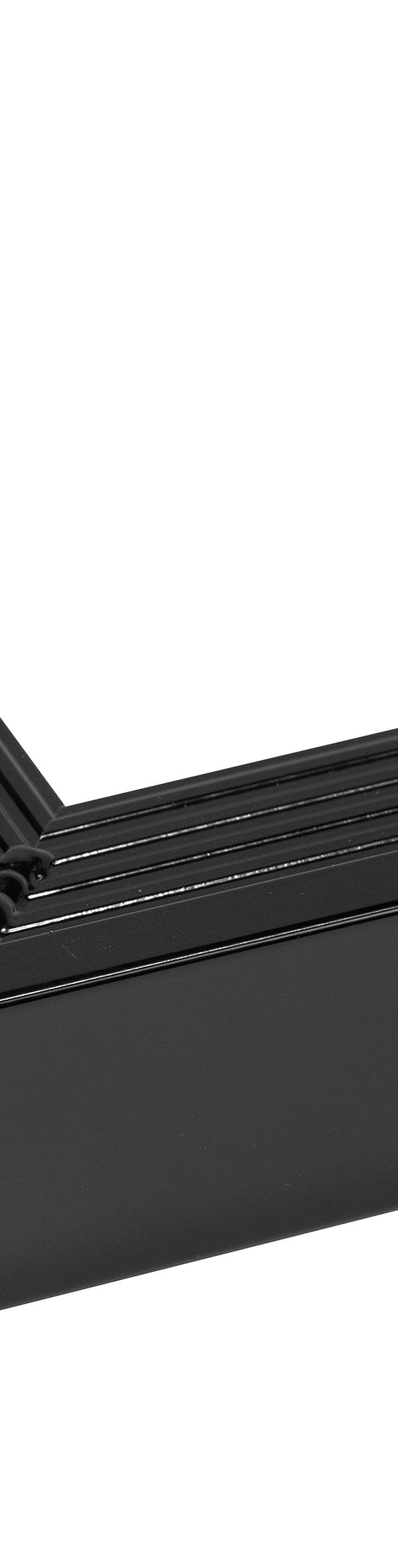 Blokhutaccessoires aluminium buitenhoek daktrim zwart 4,5 x 4,5 x 50 cm incl. 1 klang