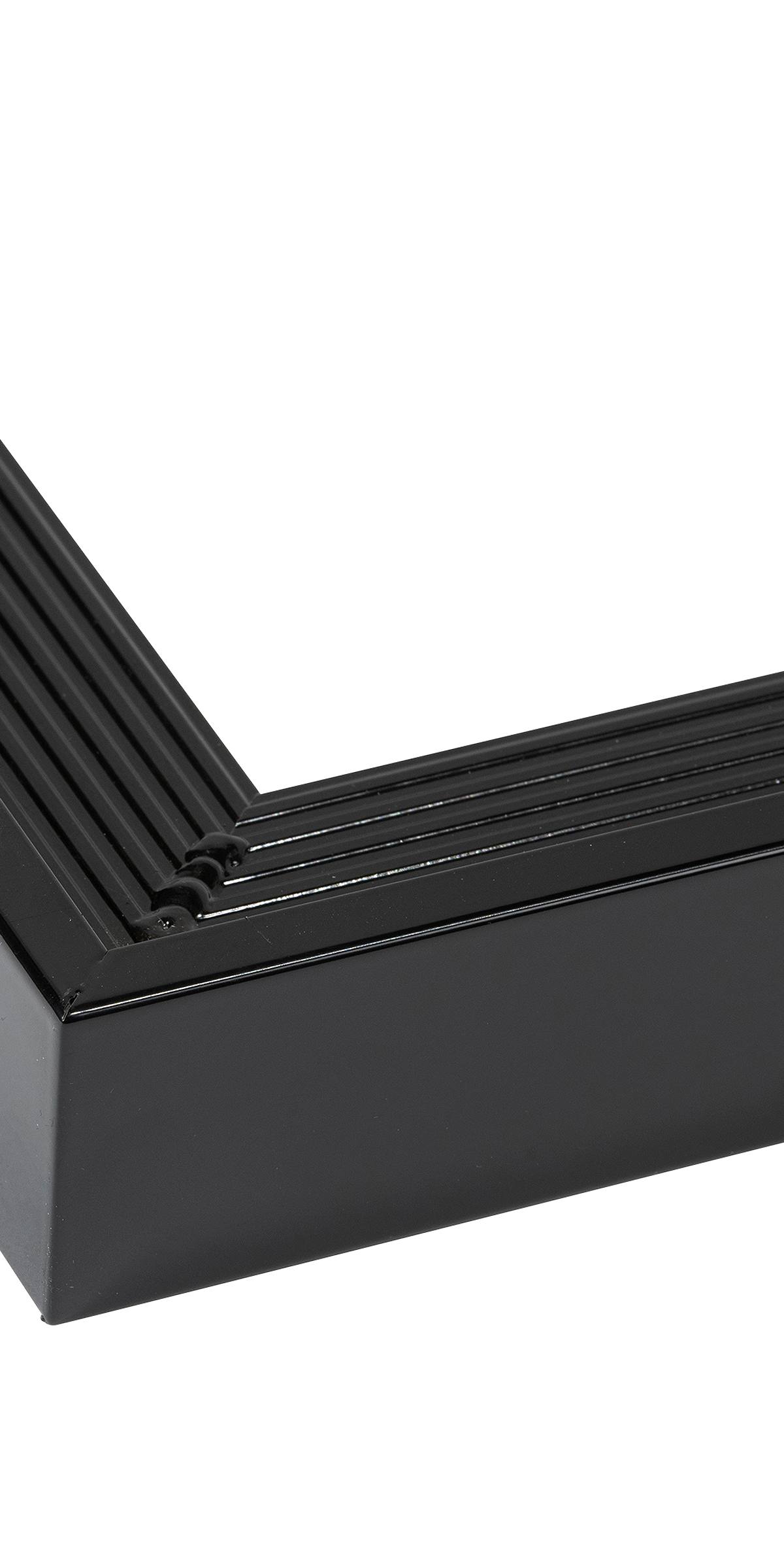Blokhutaccessoires aluminium zwart Buitenhoek daktrim 4,5 x 4,5 x 50 cm