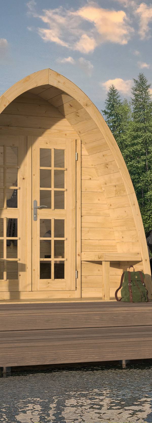 Camping POD 480 | 28 mm | vuren onbehandeld