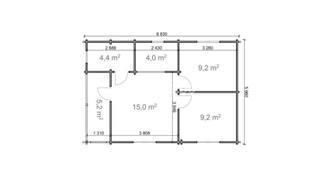 Chalet Almeria 68mm 6x8,8m 47m2 — 4