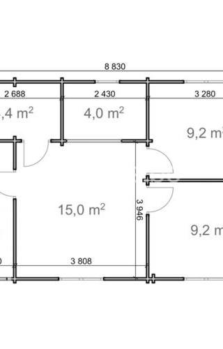 Chalet Almeria 68mm 6x8,8m 47m2 — 4