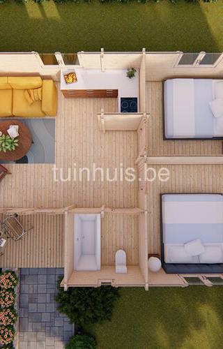 Chalet Den Helder 6,36x8,86m 68mm — afbeelding 5