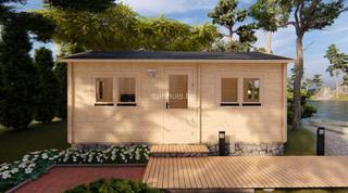 Chalet Hellevoetsluis 6x4m 44mm — 2