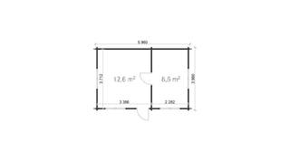 Chalet Hellevoetsluis 6x4m 44mm — 4