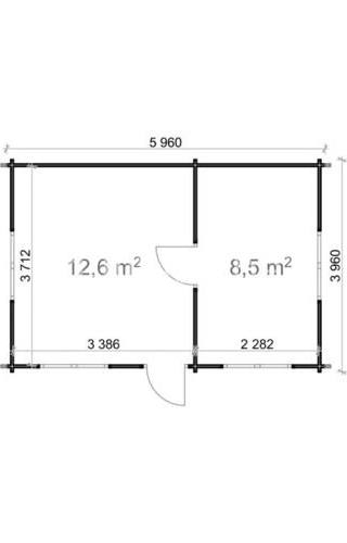 Chalet Hellevoetsluis 6x4m 44mm — 4