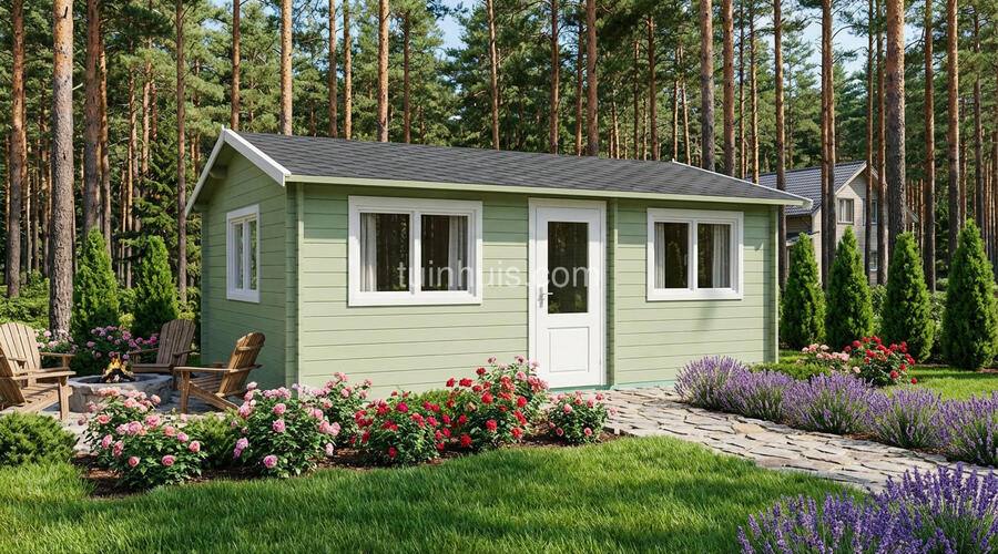 Chalet Hellevoetsluis 6x4m 44mm