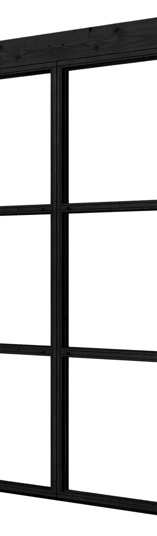 Complete set steellook glaswand zwart 165,2 x 224 cm
