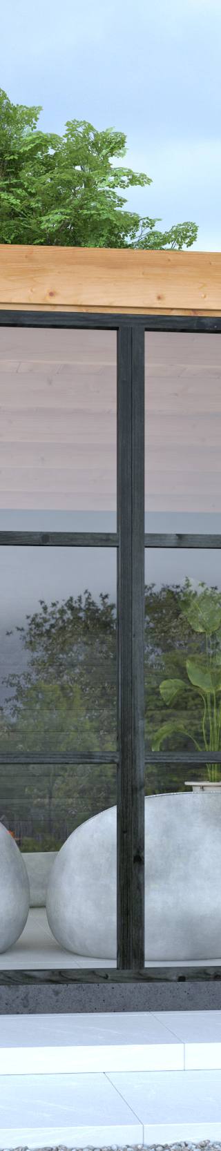 Complete set steellook glaswand zwart 330,4 x 224 cm — afbeelding 2