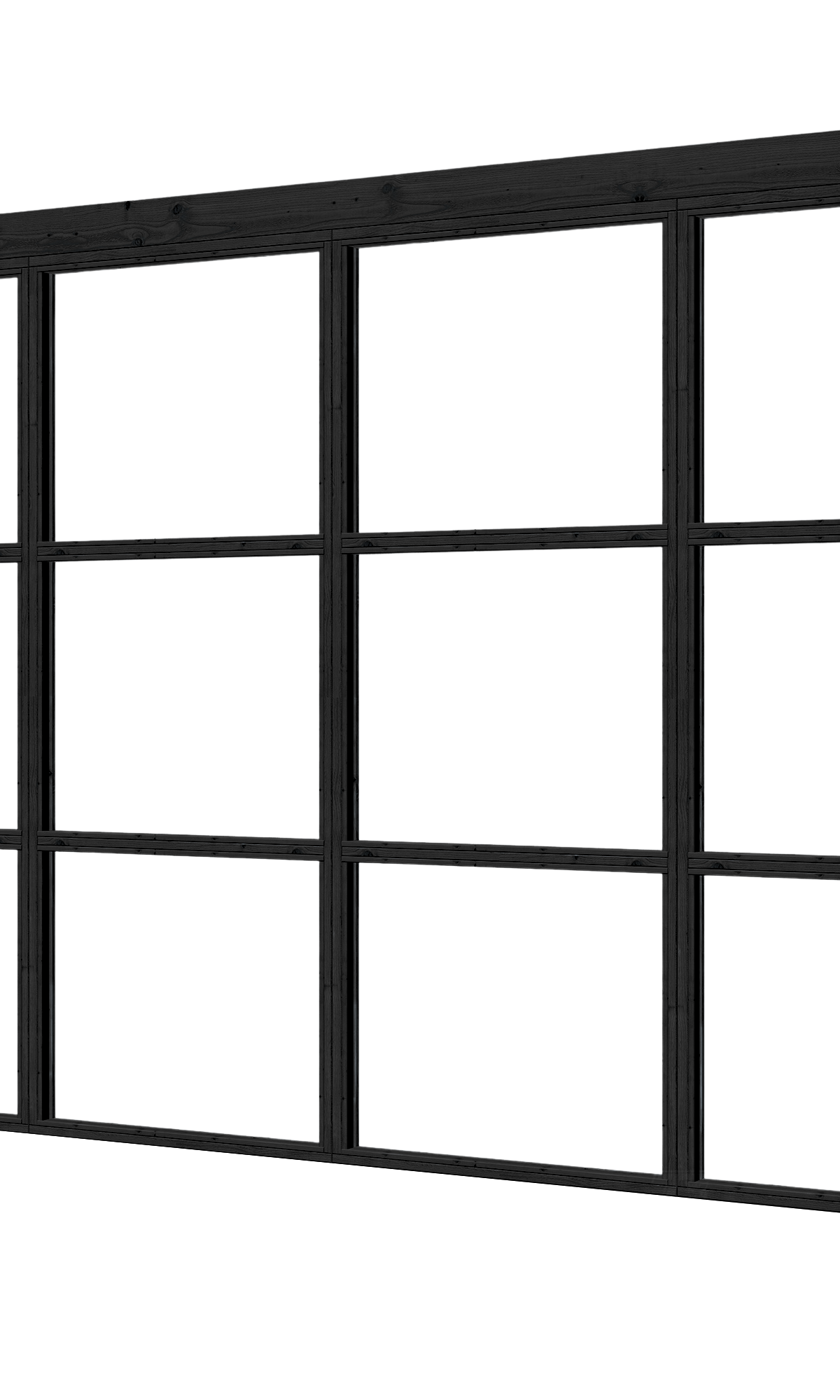Complete set steellook glaswand zwart 330,4 x 224 cm