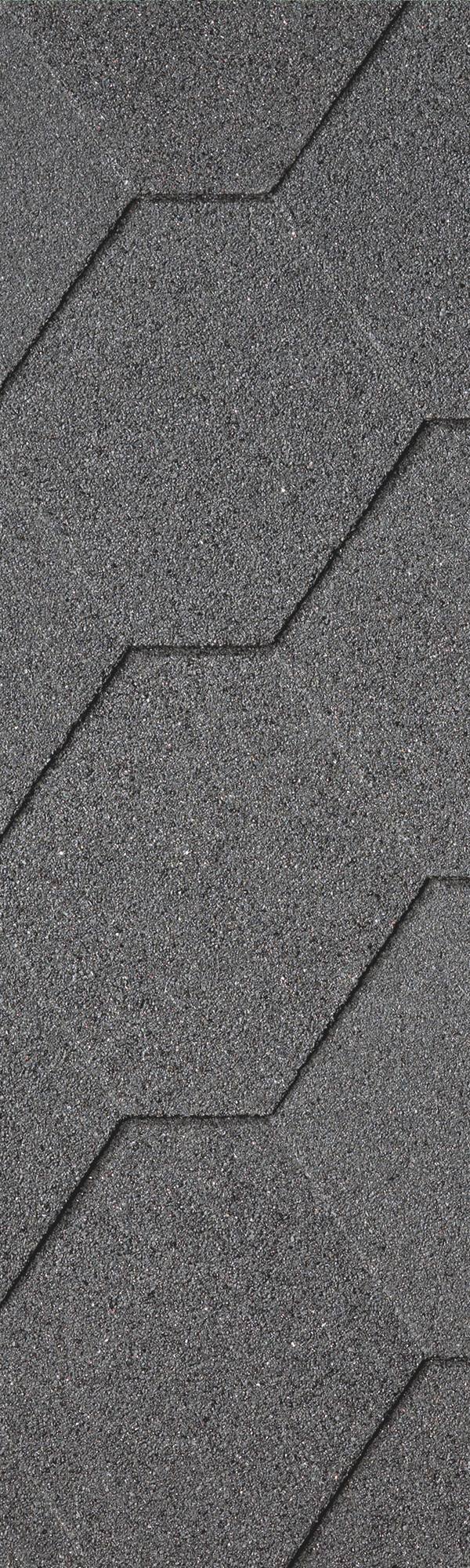 Dakshingles hexagonaal zwart - pak 3 m²