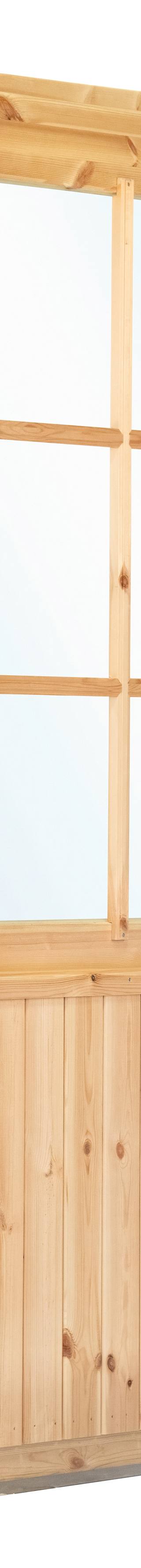 Deur enkel met raam XXL linksdraaiend, vuren 106,5 x 215 cm — 2