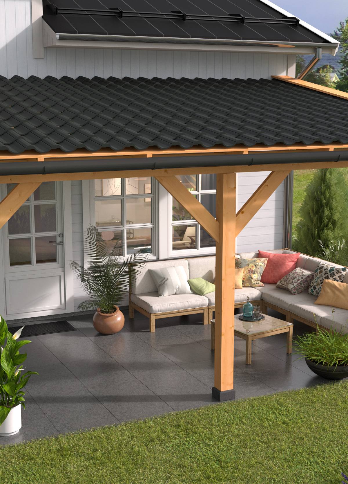 DHZ Veranda basispakket 400 x 300 cm geschaafd douglas