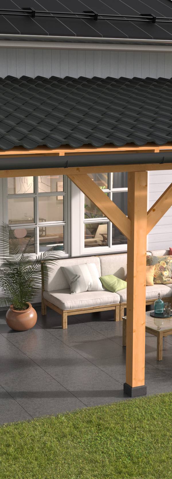DHZ Veranda basispakket 400 x 300 cm geschaafd douglas