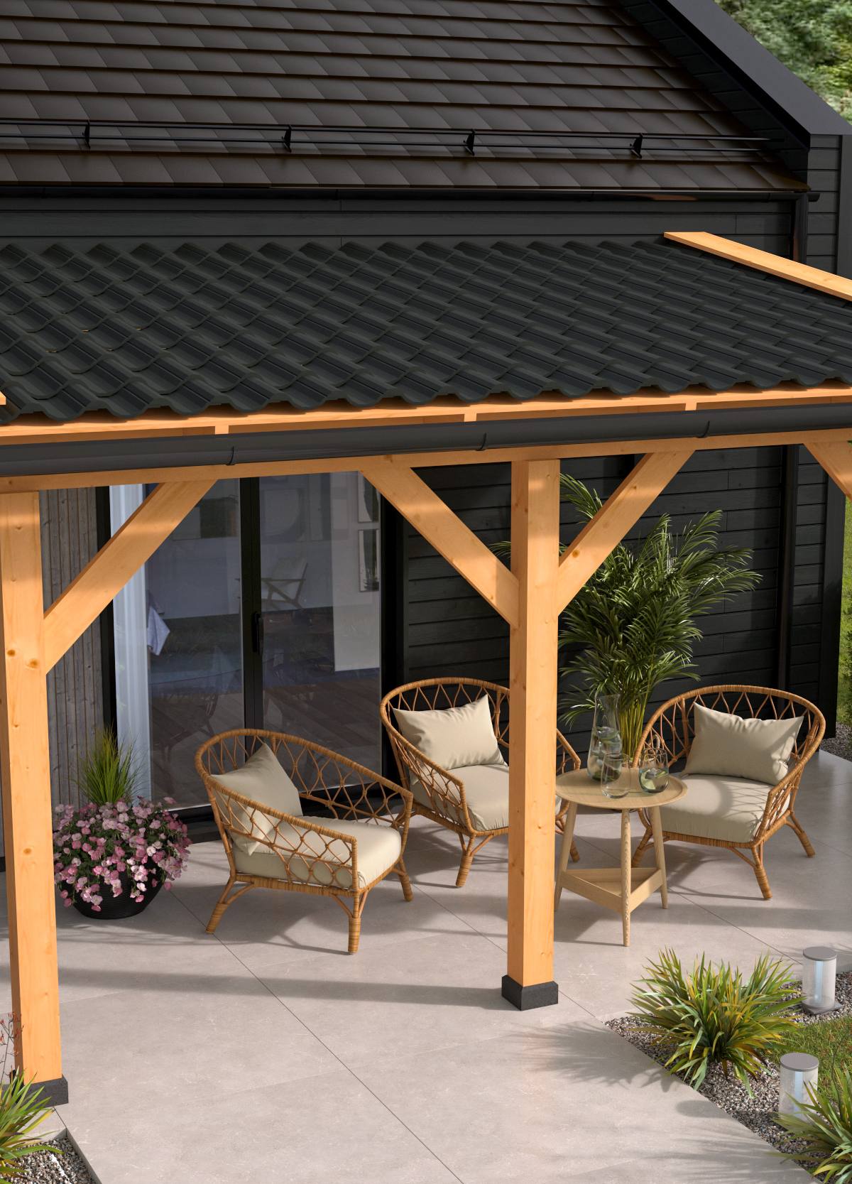DHZ Veranda basispakket Douglas 400 x 300 cm