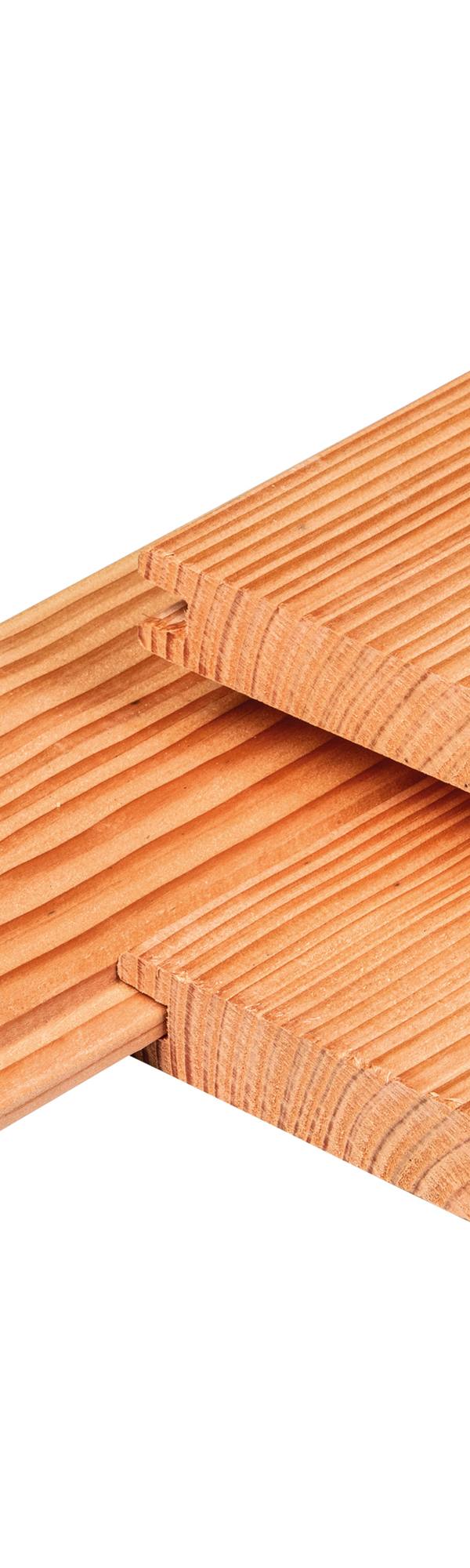 Douglas blokhutprofiel 2,8 x 14,5 x 180 cm, gedroogd, geschaafd