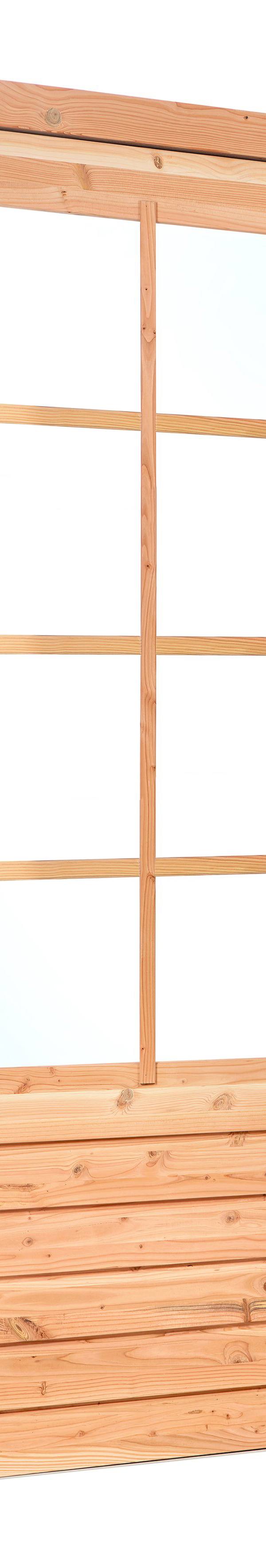 Douglas enkele glas deur dubbelglas 8-ruits B1100xH2150mm buitenmaat, linksdraaiend (rvs beslagset)