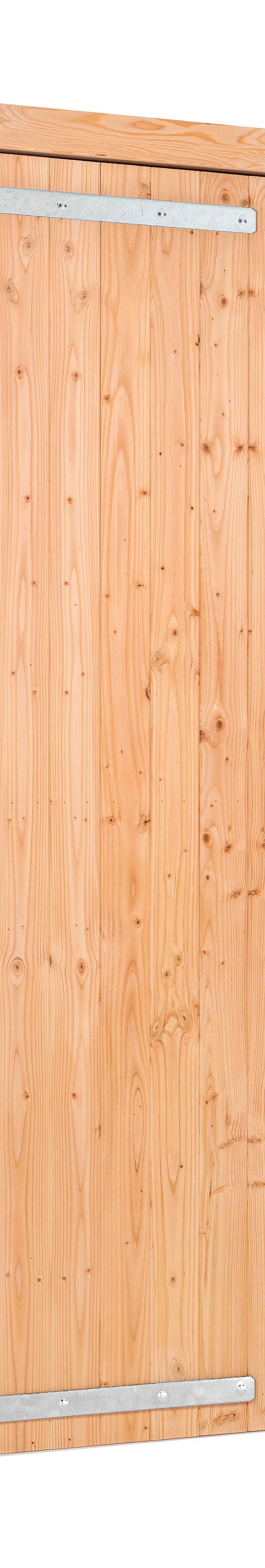Douglas enkele klampdeur B1000xH2050mm buitenmaat, linksdraaiend (rvs / verzinkt beslagset)