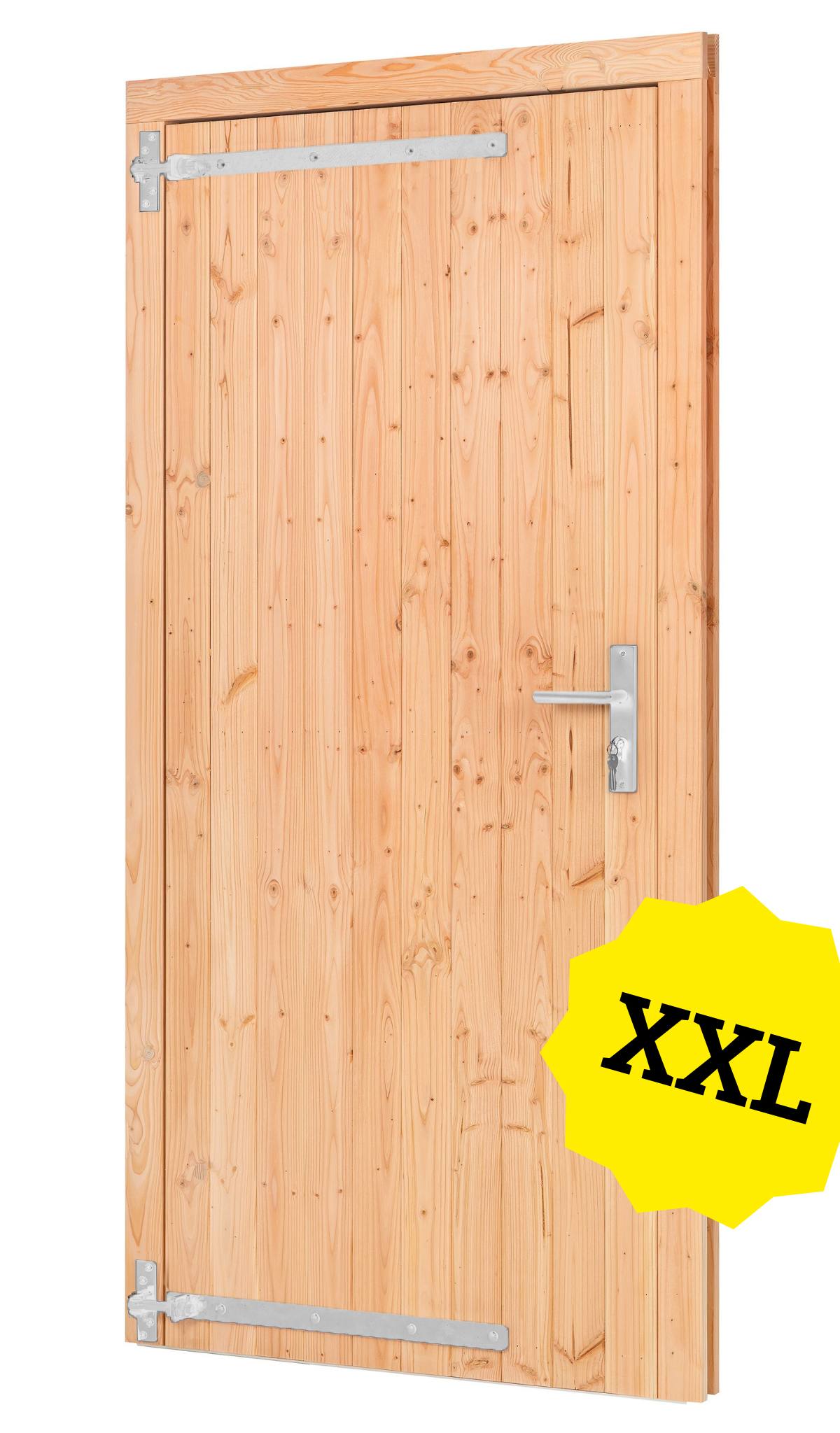 Douglas enkele klampdeur XXL B1200xH2150mm buitenmaat, linksdraaiend (rvs / verzinkt beslagset)