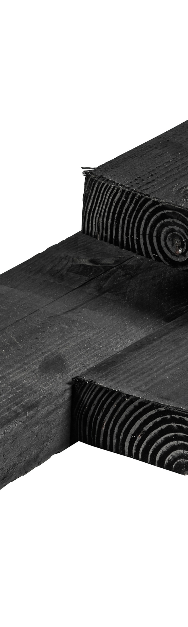 Douglas ligger 6,3 x 17,5 x 305 cm, vers, zwart geïmpregneerd, fijnbezaagd, scherpkantig