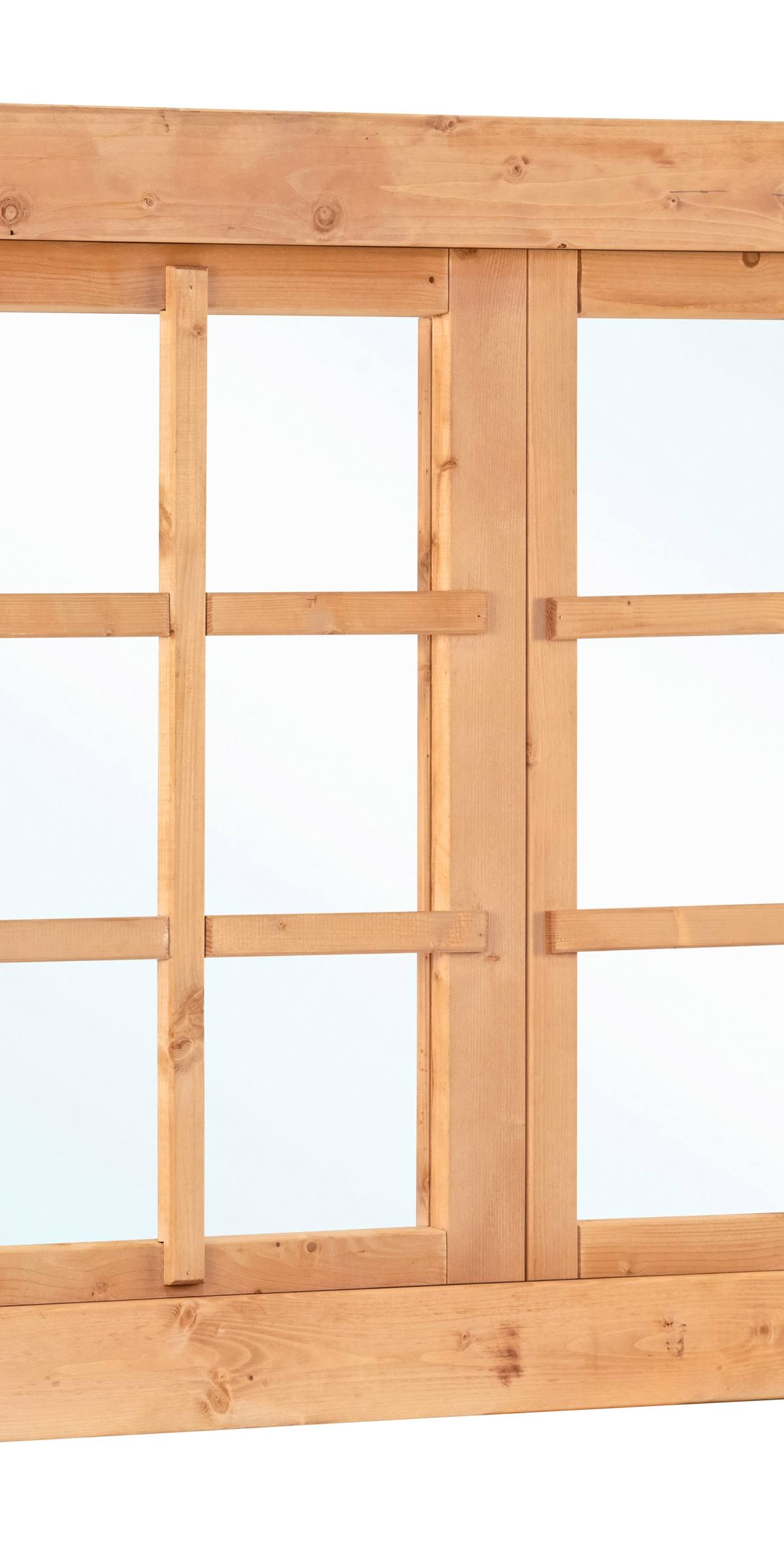 Douglas uitzetraam 6-ruits dubbel B1252xH900mm buitenmaat (rvs beslagset)