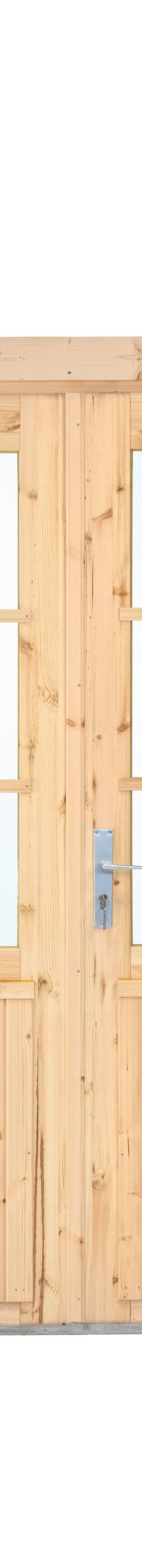 Dubbele deur+kozijn dubbel glas, vuren, XL 174 x 209 cm rechtsdraaiend — 2