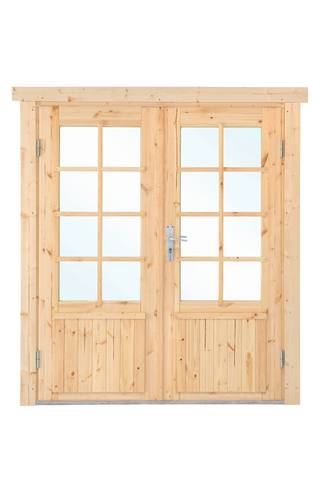 Dubbele deur+kozijn, vuren, dubbel glas DL7 — 2