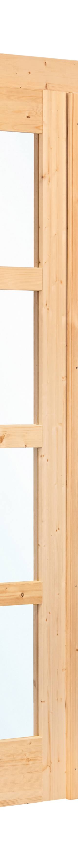 Dubbele deur+kozijn, vuren, enkel glas D1 — 1