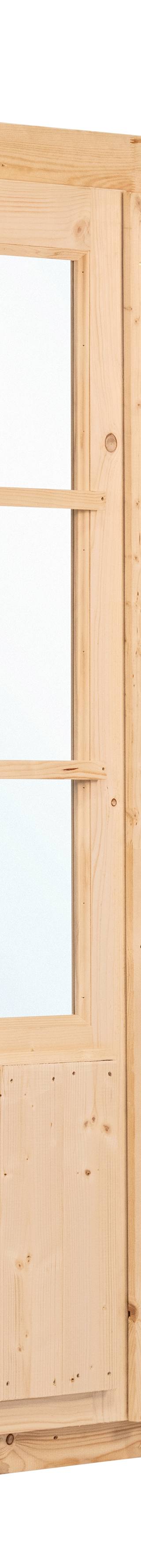 Dubbele deur+kozijn, vuren, enkel glas D3 — 1