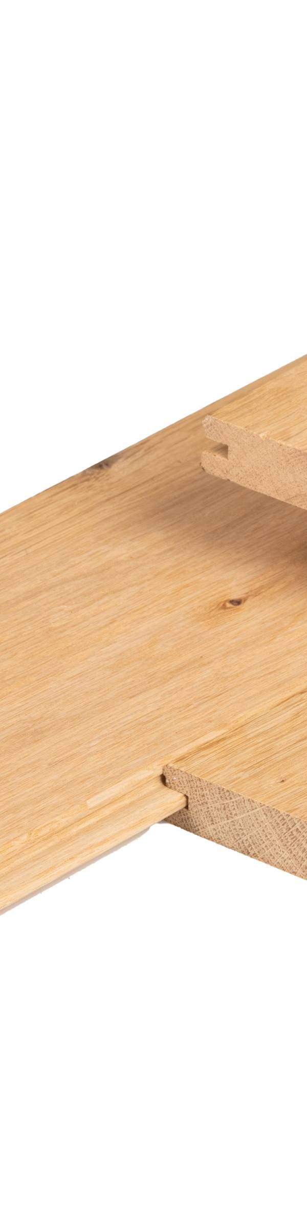 Eiken t&g-profiel 1,8 x 13,0 x 250 cm, gedroogd, geschaafd, 2 zijden vellingkant