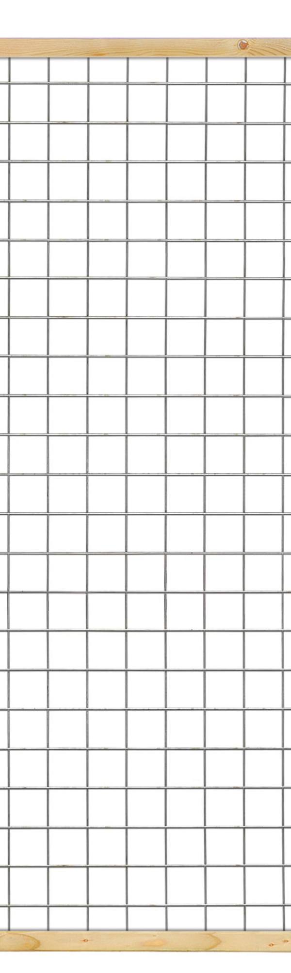 Gaaselement vuurverzinkt maaswijdte 7,5 x 7,5 cm met kader grenen groen geïmpregneerd 4,5 x 4,5 cm H180 x B180 cm