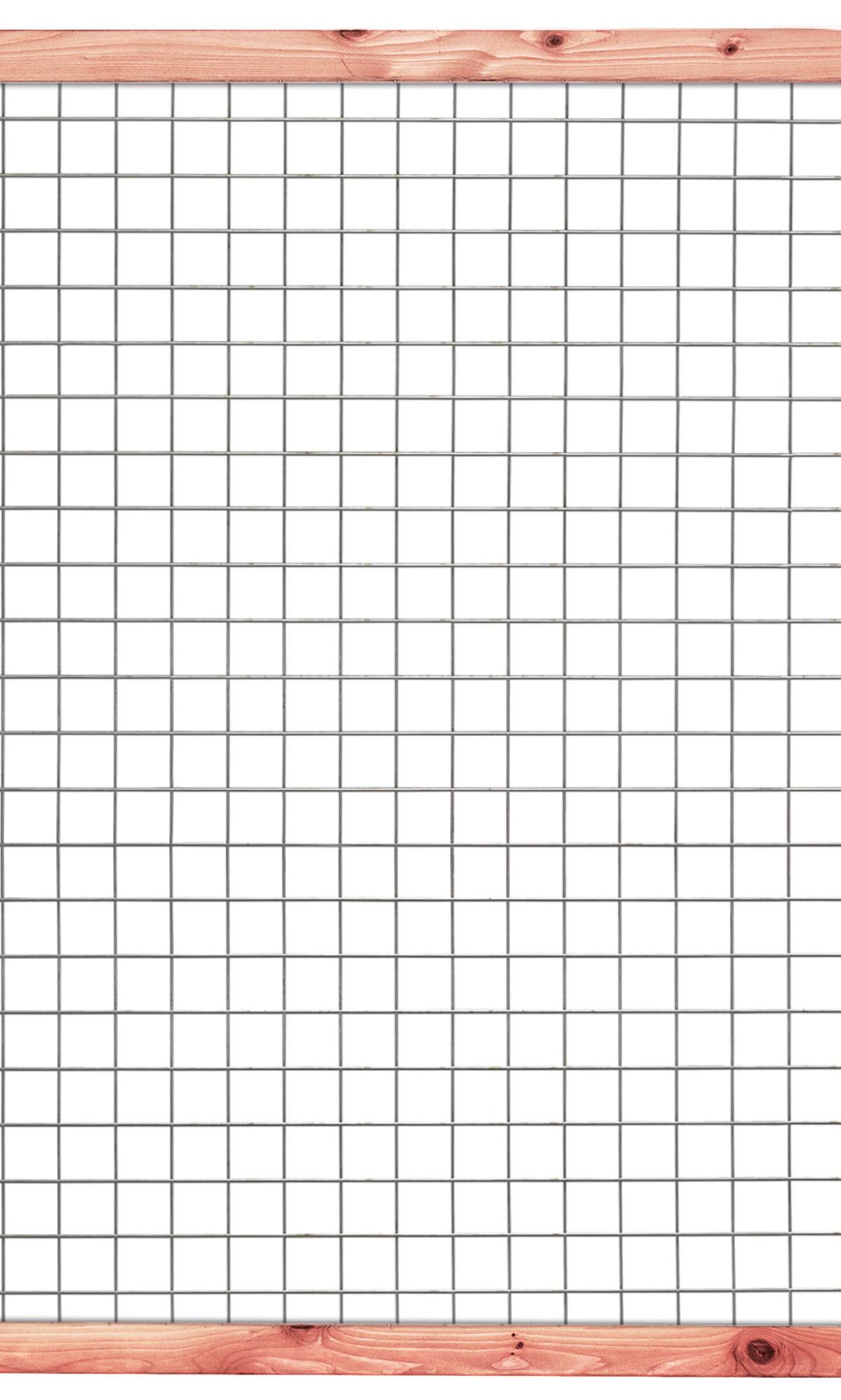 Gaaselement vuurverzinkt maaswijdte 7,5 x 7,5 cm met robuust Douglas 4,5 x 9,0 cm H180 x B180 cm