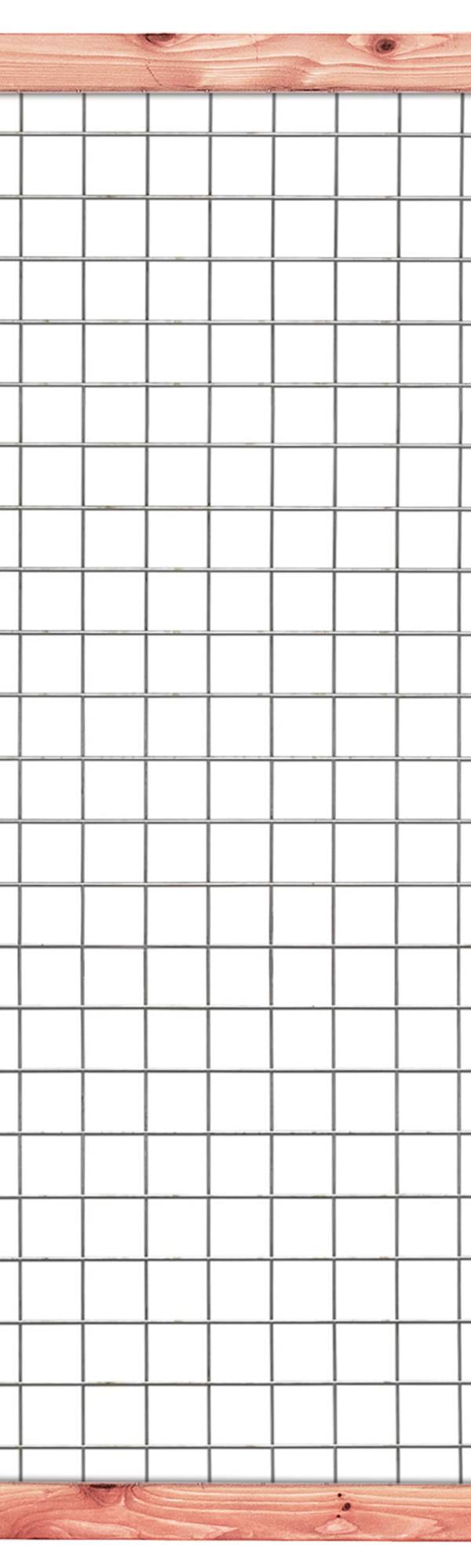 Gaaselement vuurverzinkt maaswijdte 7,5 x 7,5 cm met robuust Douglas 4,5 x 9,0 cm H180 x B180 cm