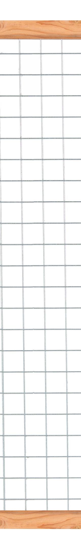 Gaaselement vuurverzinkt maaswijdte 7,5 x 7,5 cm met robuust kader Douglas 4,5 x 7,0 cm H180 x B180 cm — 1