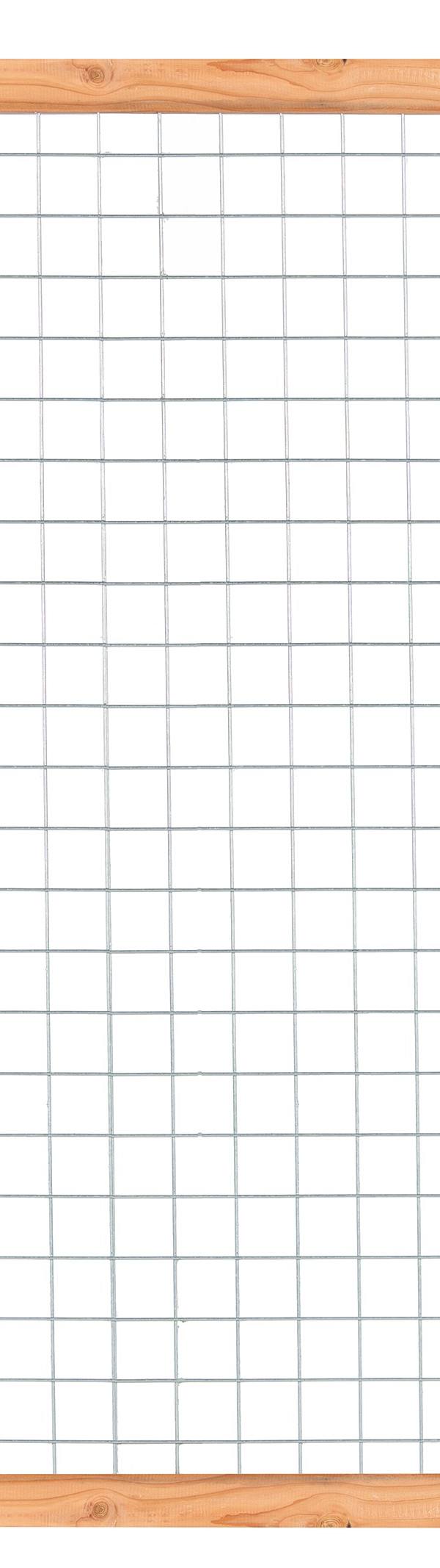 Gaaselement vuurverzinkt maaswijdte 7,5 x 7,5 cm met robuust kader Douglas 4,5 x 7,0 cm H180 x B180 cm