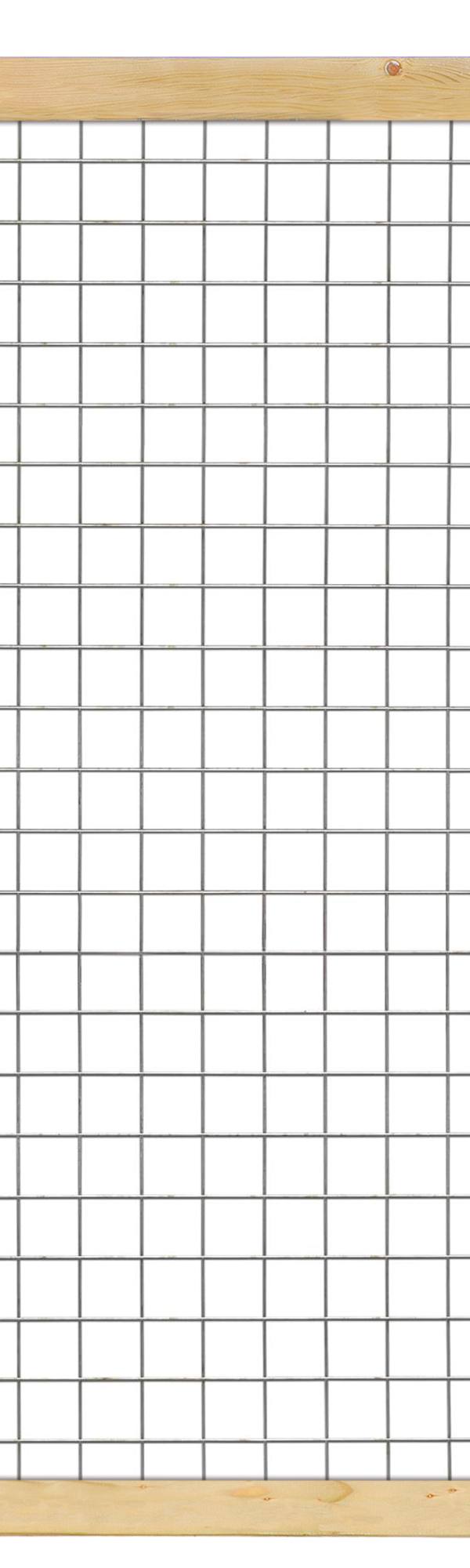 Gaaselement vuurverzinkt maaswijdte 7,5 x 7,5 cm met robuust kader grenen groen geïmpregneerd 4,4 x 6,8 cm H180 x B180 cm