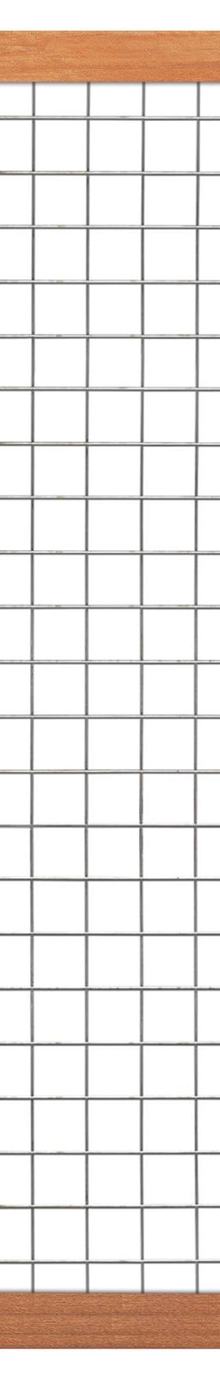 Gaaselement vuurverzinkt maaswijdte 7,5 x 7,5 cm met robuust kader hardhout 4,4 x 6,8 cm H180 x B180 cm — 1