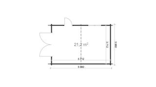 Garage Noord-Brabant 7x5,5m 44mm — 3