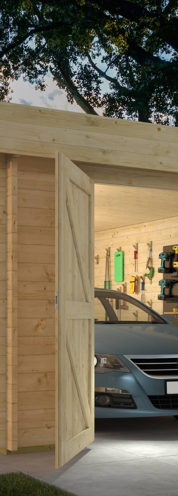 Garage Marketta | 44 mm | vuren onbehandeld
