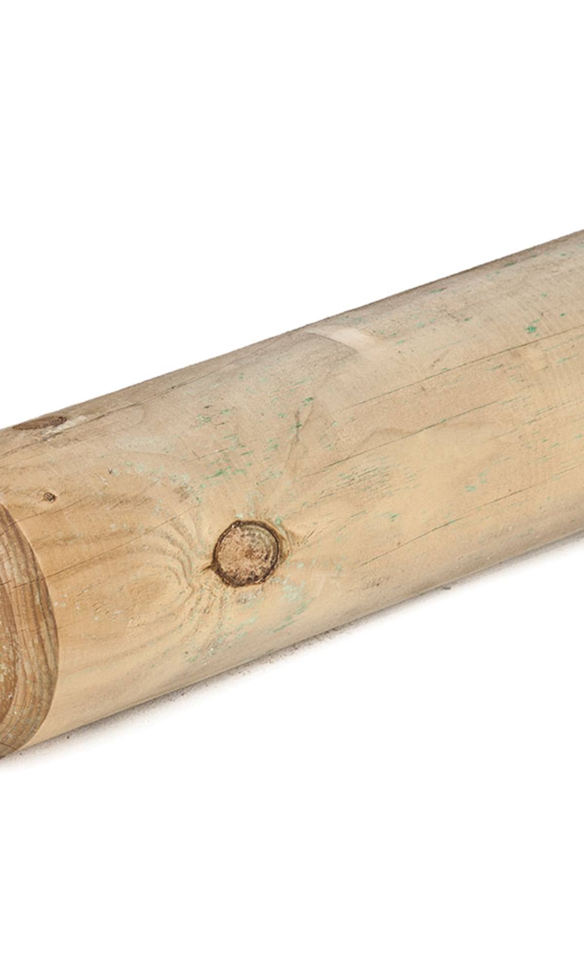 Grenen pallisade Ø 12,0 x 500 cm, groen geïmpregneerd, rond gefreesd, gekruind