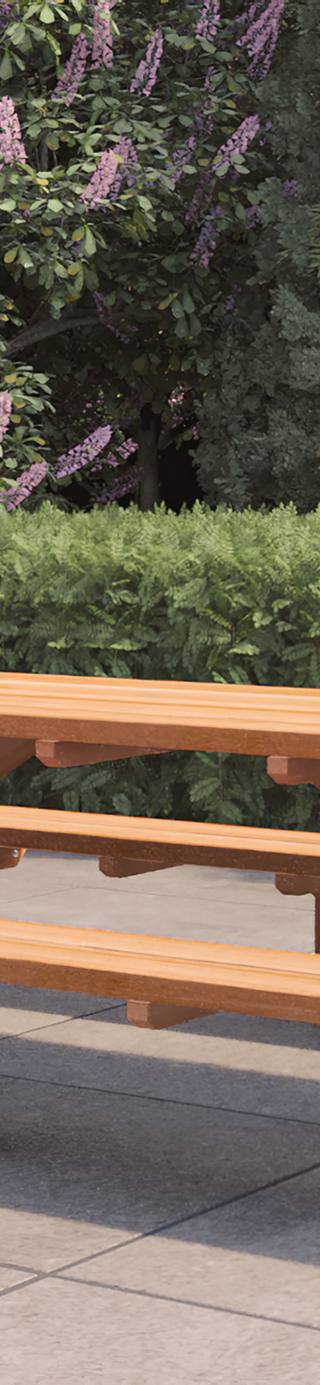 Hardhouten picknicktafel Giant — 1