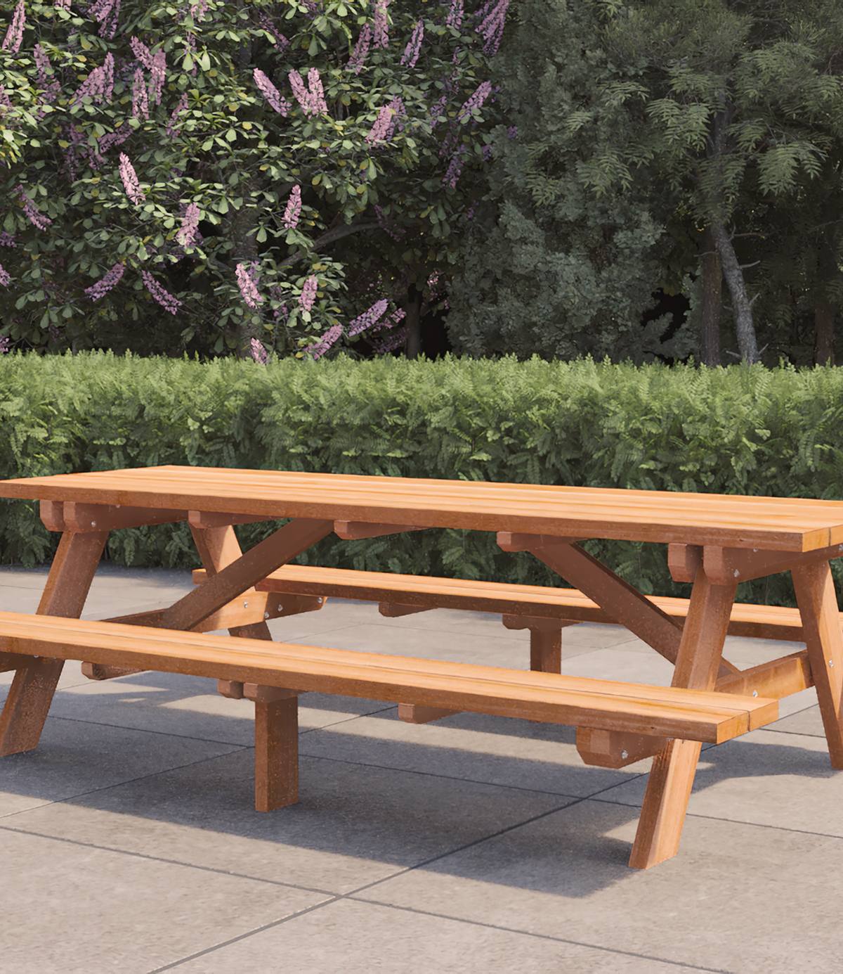 Hardhouten picknicktafel Giant